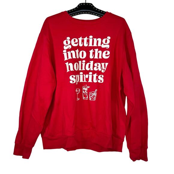 Old Navy Getting Into Holiday Spirits Sweatshirt XXL - Picture 1 of 9